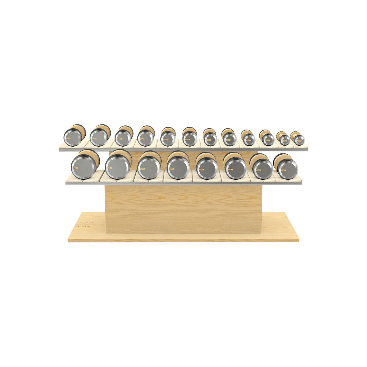 PENT. COLMIA Set - Dumbbells on a Horizontal Wooden Stand