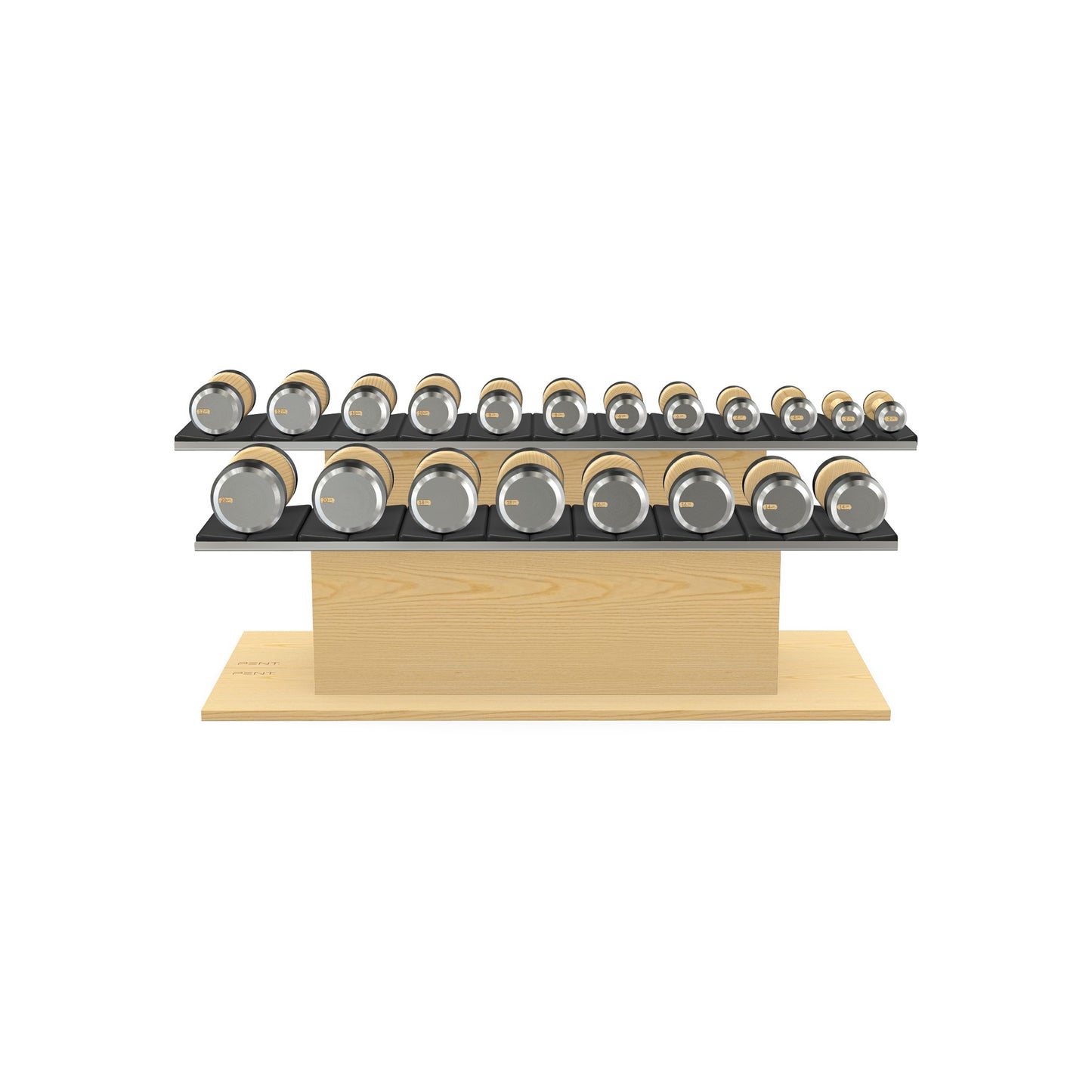 PENT. COLMIA Set - Dumbbells on a Horizontal Wooden Stand