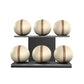 PENT. MOXA Set Ultimate - Set of 6 Medicine Balls on Horizontal Wooden Stand - 4, 8, 12, 16, 20, 24 KG