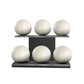 PENT. MOXA Set Ultimate - Set of 6 Medicine Balls on Horizontal Wooden Stand - 4, 8, 12, 16, 20, 24 KG