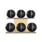 PENT. MOXA Set Ultimate - Set of 6 Medicine Balls on Horizontal Wooden Stand - 4, 8, 12, 16, 20, 24 KG