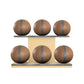 PENT. MOXA Set Ultimate - Set of 6 Medicine Balls on Horizontal Wooden Stand - 4, 8, 12, 16, 20, 24 KG