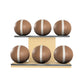 PENT. MOXA Set Ultimate - Set of 6 Medicine Balls on Horizontal Wooden Stand - 4, 8, 12, 16, 20, 24 KG