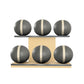 PENT. MOXA Set Ultimate - Set of 6 Medicine Balls on Horizontal Wooden Stand - 4, 8, 12, 16, 20, 24 KG