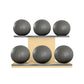 PENT. MOXA Set Ultimate - Set of 6 Medicine Balls on Horizontal Wooden Stand - 4, 8, 12, 16, 20, 24 KG