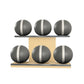 PENT. MOXA Set Ultimate - Set of 6 Medicine Balls on Horizontal Wooden Stand - 4, 8, 12, 16, 20, 24 KG