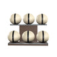 PENT. MOXA Set Ultimate - Set of 6 Medicine Balls on Horizontal Wooden Stand - 4, 8, 12, 16, 20, 24 KG