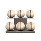 PENT. MOXA Set Ultimate - Set of 6 Medicine Balls on Horizontal Wooden Stand - 4, 8, 12, 16, 20, 24 KG