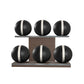 PENT. MOXA Set Ultimate - Set of 6 Medicine Balls on Horizontal Wooden Stand - 4, 8, 12, 16, 20, 24 KG