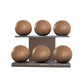 PENT. MOXA Set Ultimate - Set of 6 Medicine Balls on Horizontal Wooden Stand - 4, 8, 12, 16, 20, 24 KG