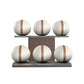 PENT. MOXA Set Ultimate - Set of 6 Medicine Balls on Horizontal Wooden Stand - 4, 8, 12, 16, 20, 24 KG