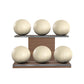 PENT. MOXA Set Ultimate - Set of 6 Medicine Balls on Horizontal Wooden Stand - 4, 8, 12, 16, 20, 24 KG