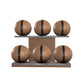 PENT. MOXA Set Ultimate - Set of 6 Medicine Balls on Horizontal Wooden Stand - 4, 8, 12, 16, 20, 24 KG