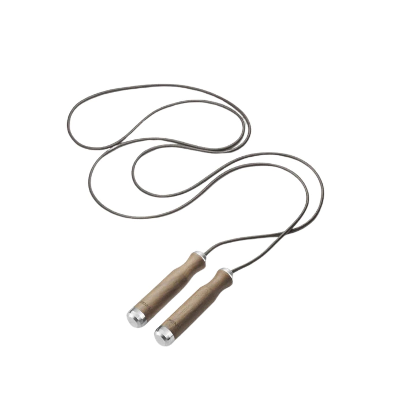 Details view of the Luxury exercise equipment, luxurious skipping rope handcrafted from the finest natural wood, in default wood finish. PENT. SIENNA - Luxury Skipping Rope