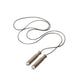 Details view of the Luxury exercise equipment, luxurious skipping rope handcrafted from the finest natural wood, in default wood finish. PENT. SIENNA - Luxury Skipping Rope