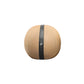 Handcrafted medicine ball with luxurious Italian beige base leather and black accent leather. PENT. MOXA - Medicine Ball