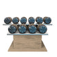 PENT. COLMIA Ultra Power Set - Dumbbells on a Horizontal Wooden Stand