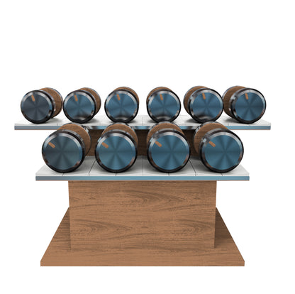 PENT. COLMIA Ultra Power Set - Dumbbells on a Horizontal Wooden Stand