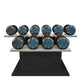 PENT. COLMIA Ultra Power Set - Dumbbells on a Horizontal Wooden Stand