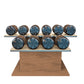 PENT. COLMIA Ultra Power Set - Dumbbells on a Horizontal Wooden Stand