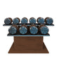 PENT. COLMIA Ultra Power Set - Dumbbells on a Horizontal Wooden Stand