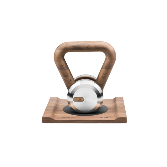 PENT x Cycling Bears Luxury Kettlebells with a solid wooden stand, made of natural ash. Ready Stock.